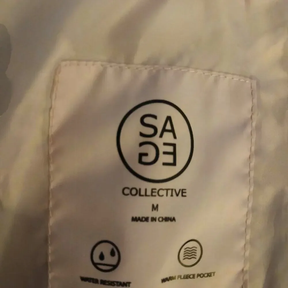 Girls SAGE Collective Pink Puffer Hooded Jacket Size M